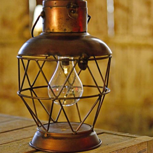 Floristik24 Lanterna solare, lampada a sospensione LED aspetto industriale Ø16cm H32cm