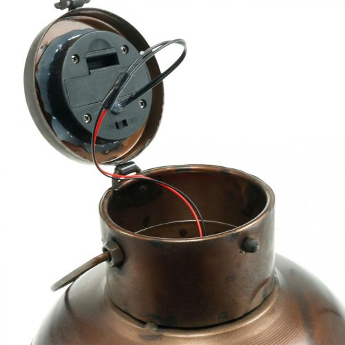Floristik24 Lanterna solare, lampada a sospensione LED aspetto industriale Ø16cm H32cm