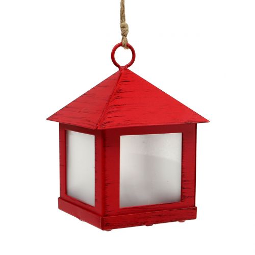 Floristik24 Lanterna con illuminazione rossa 6 cm x 6 cm 3 pezzi