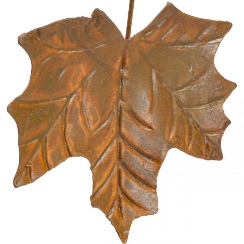 Floristik24 Foglie decorative autunnali in metallo effetto ruggine L20cm 4 pezzi