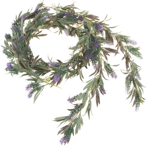 Prodotto Ghirlanda di fiori di lavanda artificiale viola verde 180 cm 2 pezzi