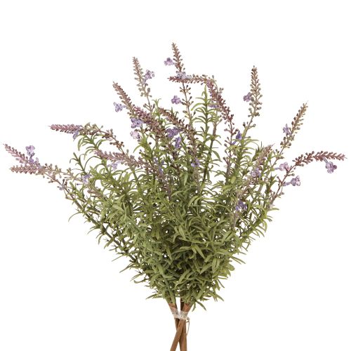 Floristik24 Erbe artificiali di lavanda su uno stelo con 7 rami 40cm 3pz