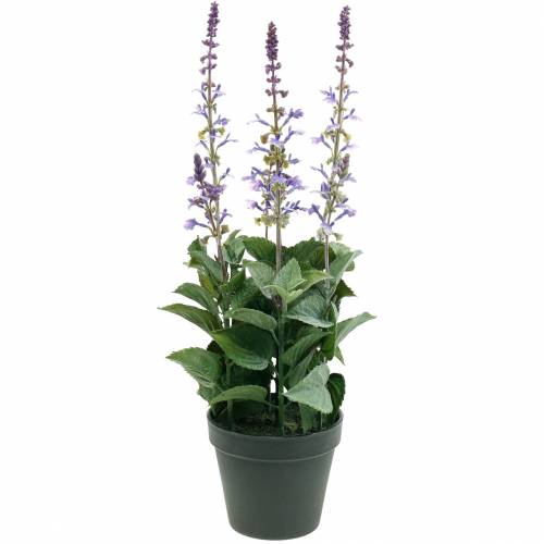 Prodotto Pianta decorativa di lavanda, vaso di lavanda mediterranea, fiore artificiale viola