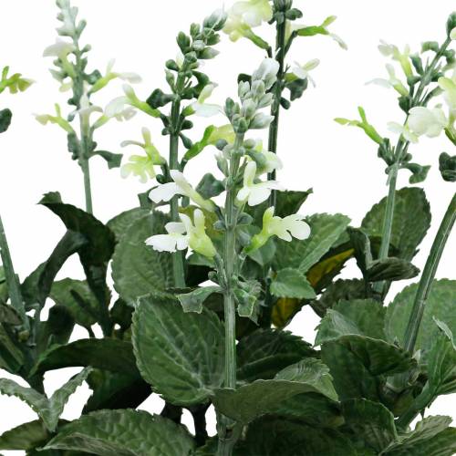 Floristik24 Vaso di lavanda artificiale Fiore decorativo di seta di lavanda in bianco
