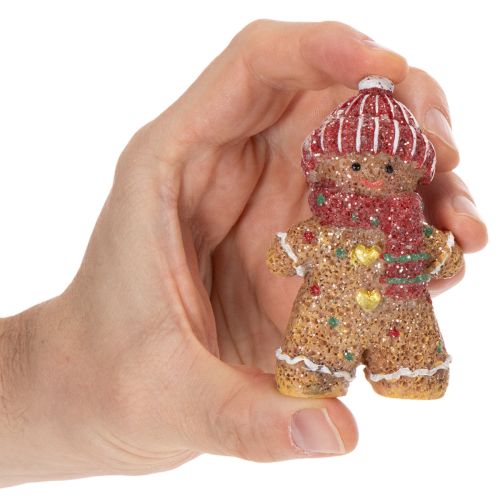 Statuetta decorativa artificiale a forma di omino di pan di zenzero, 8 cm, 3 pezzi | Floristik24.it