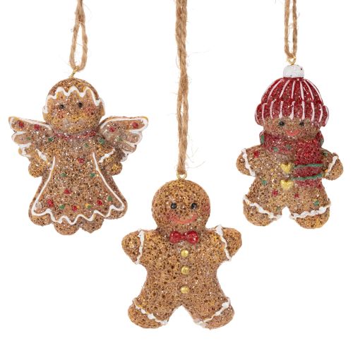 Decorazioni pendenti, statuine artificiali di pan di zenzero, 7 cm, 3 pezzi acquistare | Floristik24.it