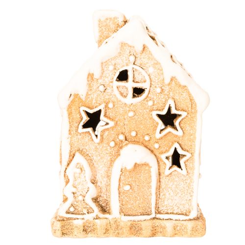 Portacandele a forma di casetta di pan di zenzero, da appoggio e decorativo, 13 cm | Floristik24.it