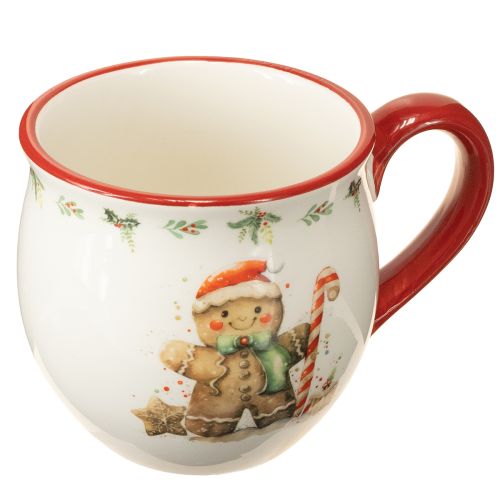 Tazza in ceramica a forma di omino di pan di zenzero, tazza natalizia H9,5cm