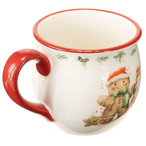 Prodotto Tazza in ceramica a forma di omino di pan di zenzero, tazza natalizia H9,5cm