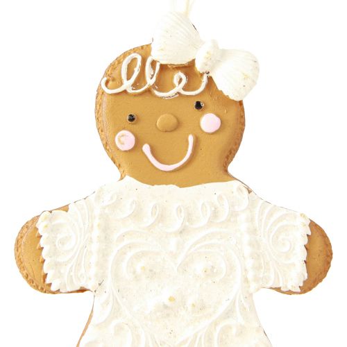 Prodotto Decorazione omino di pan di zenzero donna di pan di zenzero da appendere H10,5 cm 4 pezzi