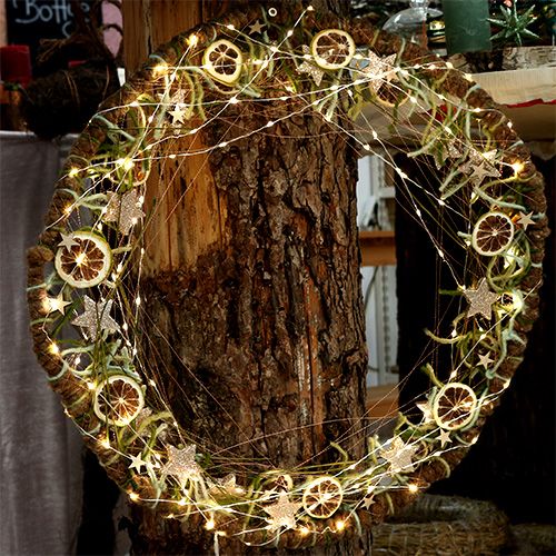 Prodotto Catena luminosa a LED 20pz per batteria 2m bianco caldo 6 pz