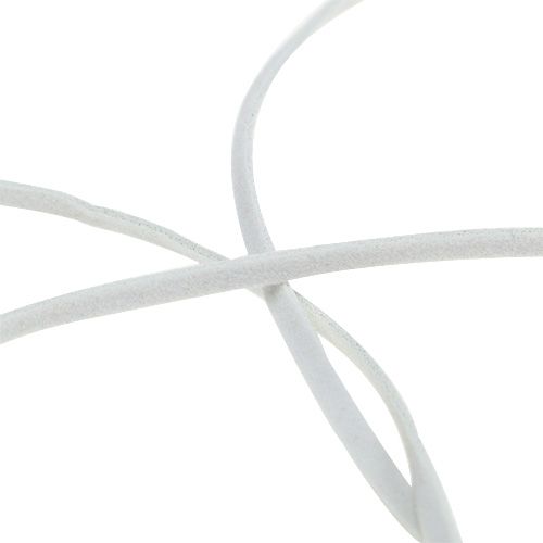 Floristik24 Cordone di cuoio bianco 3mm 10m