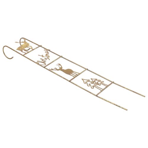 Decorazione da appendere Decorazione cervo natalizio oro vintage 42,5×7×4 cm