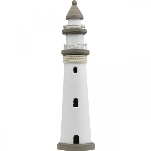 Floristik24 Faro decorazione in legno bianco marittimo, marrone Ø12cm H48cm