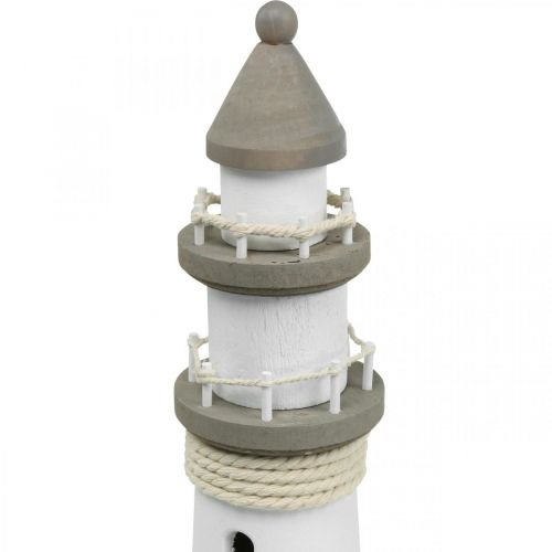 Floristik24 Faro decorazione in legno bianco marittimo, marrone Ø12cm H48cm