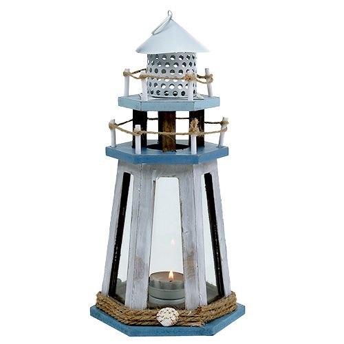 Floristik24 Faro come porta tealight Nature Blue H32cm