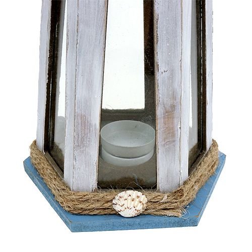 Floristik24 Faro come porta tealight Nature Blue H32cm