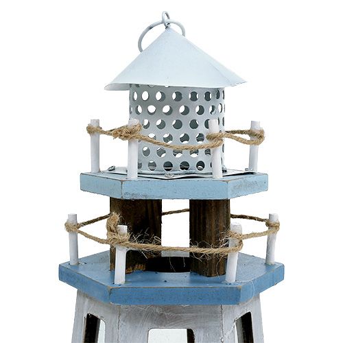 Floristik24 Faro come porta tealight Nature Blue H32cm