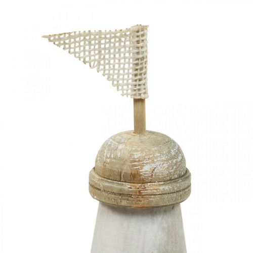 Floristik24 Faro in legno Maritime Wood Deco Blu Bianco H30.5cm