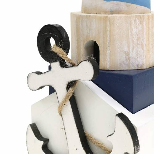Faro decorativo marittimo azzurro 34cm | Floristik24.it