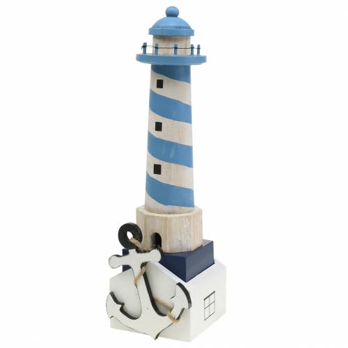 Faro decorativo marittimo azzurro 34cm | Floristik24.it