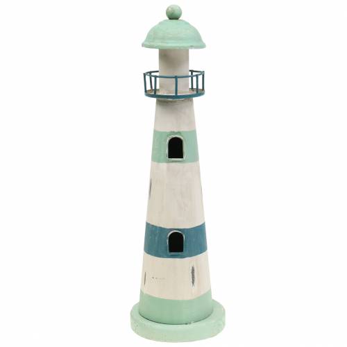 Floristik24 Faro turchese, bianco Ø10.5cm H35cm