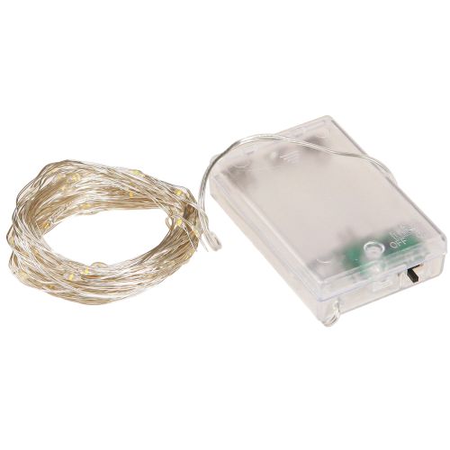 Prodotto Luci fatate 50 micro LED bianco caldo con timer per batteria 6 pezzi