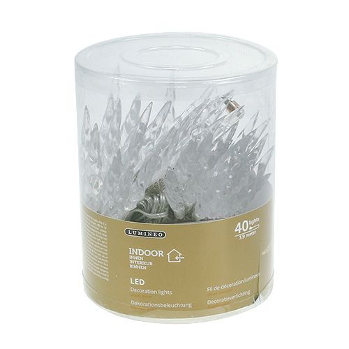 Floristik24 Ghiacciolo a catena luminosa 40 LED bianco caldo 3,9 m