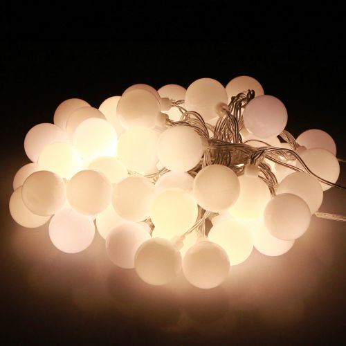 Prodotto Palline luminose timer 60 LED bianco caldo interno esterno 9m