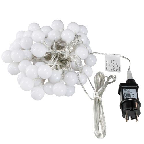 Prodotto Palline luminose timer 60 LED bianco caldo interno esterno 9m