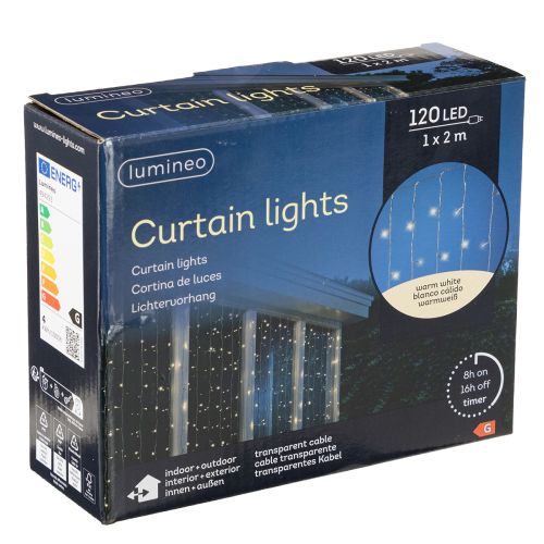 Prodotto Tenda luminosa a 120 LED bianco caldo 100×180cm