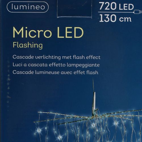 Prodotto Cascata luminosa Micro-LED bianco freddo 720 H130cm