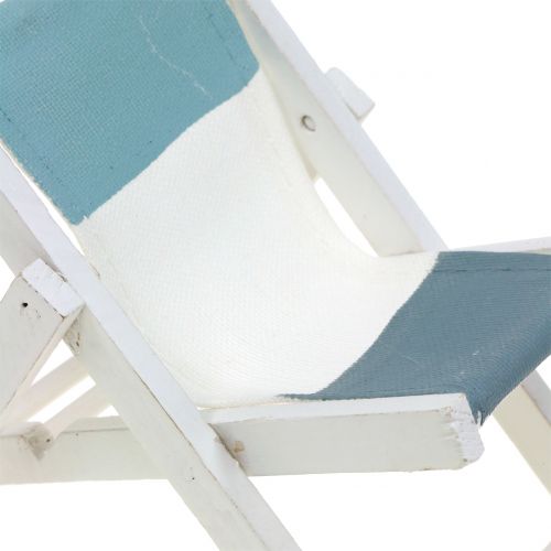 Floristik24 Sdraio decorativo bianco-blu-grigio H10cm