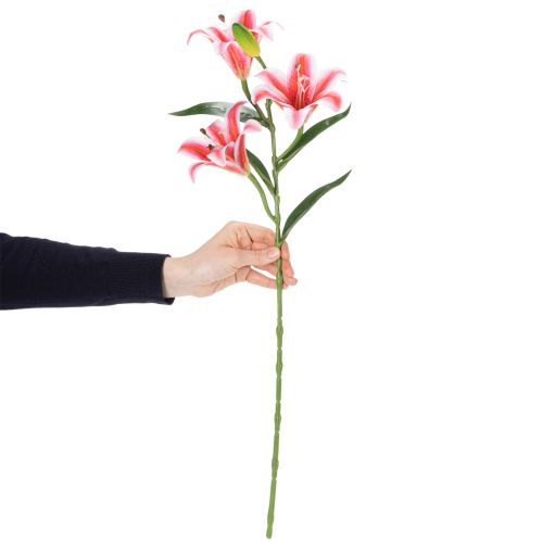 Prodotto Giglio artificiale per una decorazione elegante del soggiorno e un aspetto realistico, 67 cm, 2 pezzi