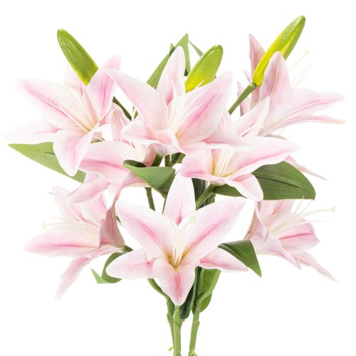 Giglio artificiale, fiore a stelo, decorazione, 68 cm, 3 pezzi | Floristik24.it