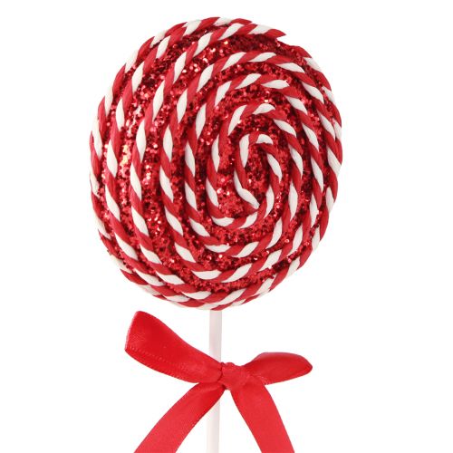Prodotto Lecca-lecca Decorazione natalizia schiuma lecca-lecca rossa bianca H30cm 2 pezzi