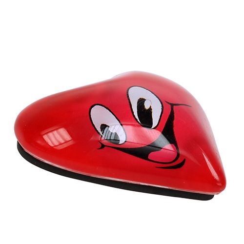 Floristik24 Magnete cuore emoticon rosso 4cm 6pz