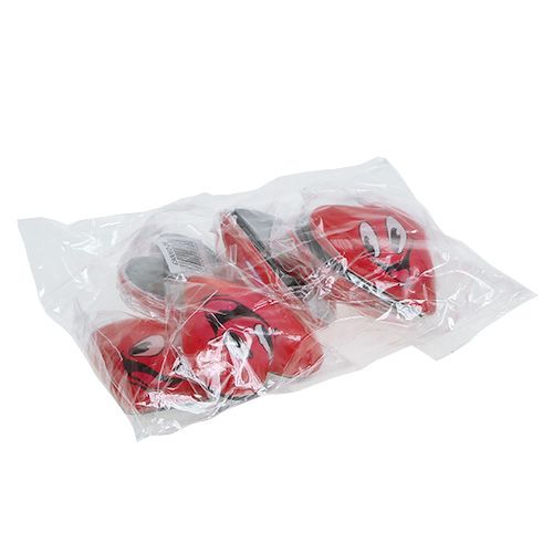 Floristik24 Magnete cuore emoticon rosso 4cm 6pz
