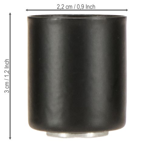 Prodotto Portacandele magnetico, metallo nero, H3cm, 4 pezzi