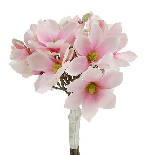 Mazzo di magnolia rosa 40 cm 5 pezzi
