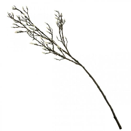 Prodotto Ramo di magnolia artificiale Ramo decorativo primaverile con boccioli Marrone Bianco L135cm