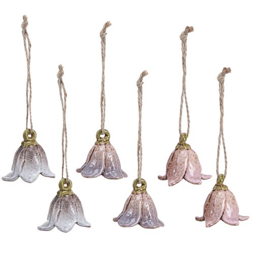 Prodotto Decoro fiori in ceramica mughetto da appendere Ø5cm 6 pz