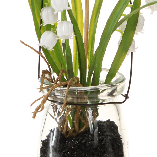 Prodotto Mughetto in un vaso di vetro artificiale Early Bloomers H22cm 3 pezzi