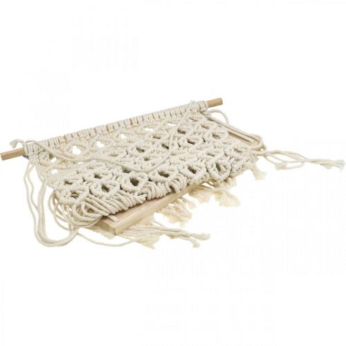Prodotto Cesto di fiori in macramè cesto sospeso con altalena per fiori 40x15 cm