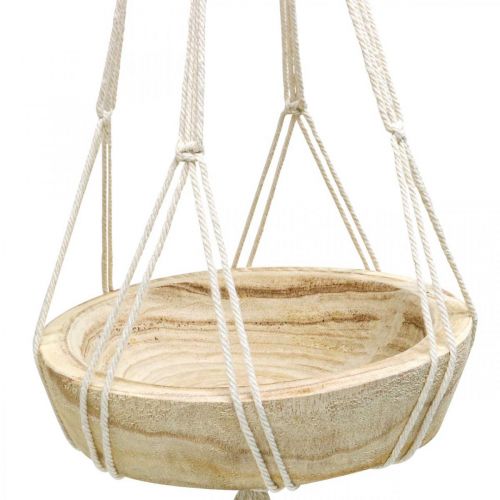 Prodotto Cesto sospeso in macramè ciotola decorativa in stile boho Ø23cm H90cm