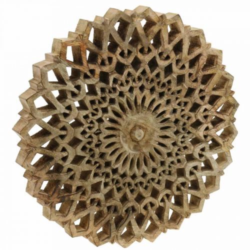 Mandala da appendere, decorazione da parete, estate, decorazione in legno natura Ø30cm
