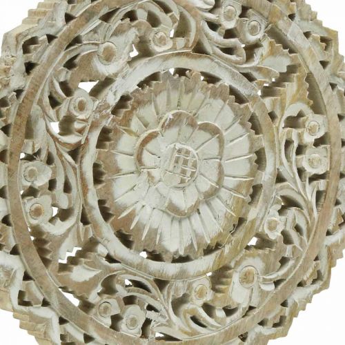 Floristik24 Mandala da posizionare, decorazione floreale in legno, decorazione da tavola, decorazione estiva shabby chic natura H39.5cm Ø30cm
