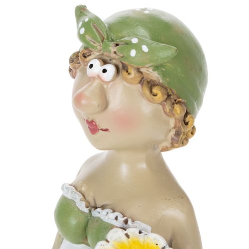 Prodotto Statuette decorative raffiguranti una coppia di contadini, divertenti decorazioni per il soggiorno e per l'estate, 17 cm, 2 pezzi.