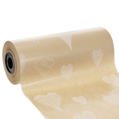 Carta per decorazioni floreali 25 cm 100 m cuori naturali – Carta per fioristi resistente all'umidità acquistare | Floristik24.it