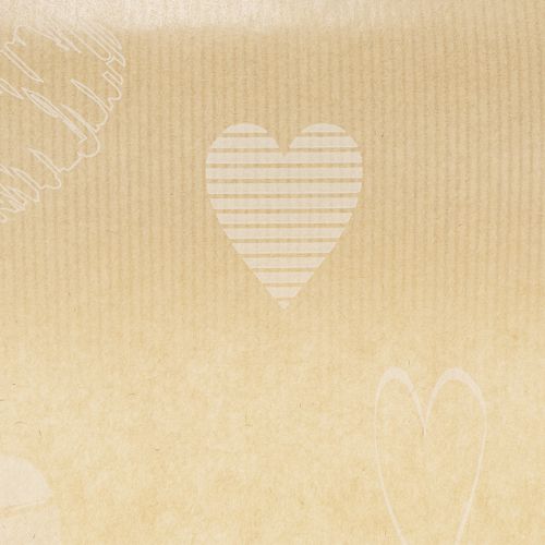 Carta per decorazioni floreali 25 cm 100 m cuori naturali – Carta per fioristi resistente all'umidità | Floristik24.it